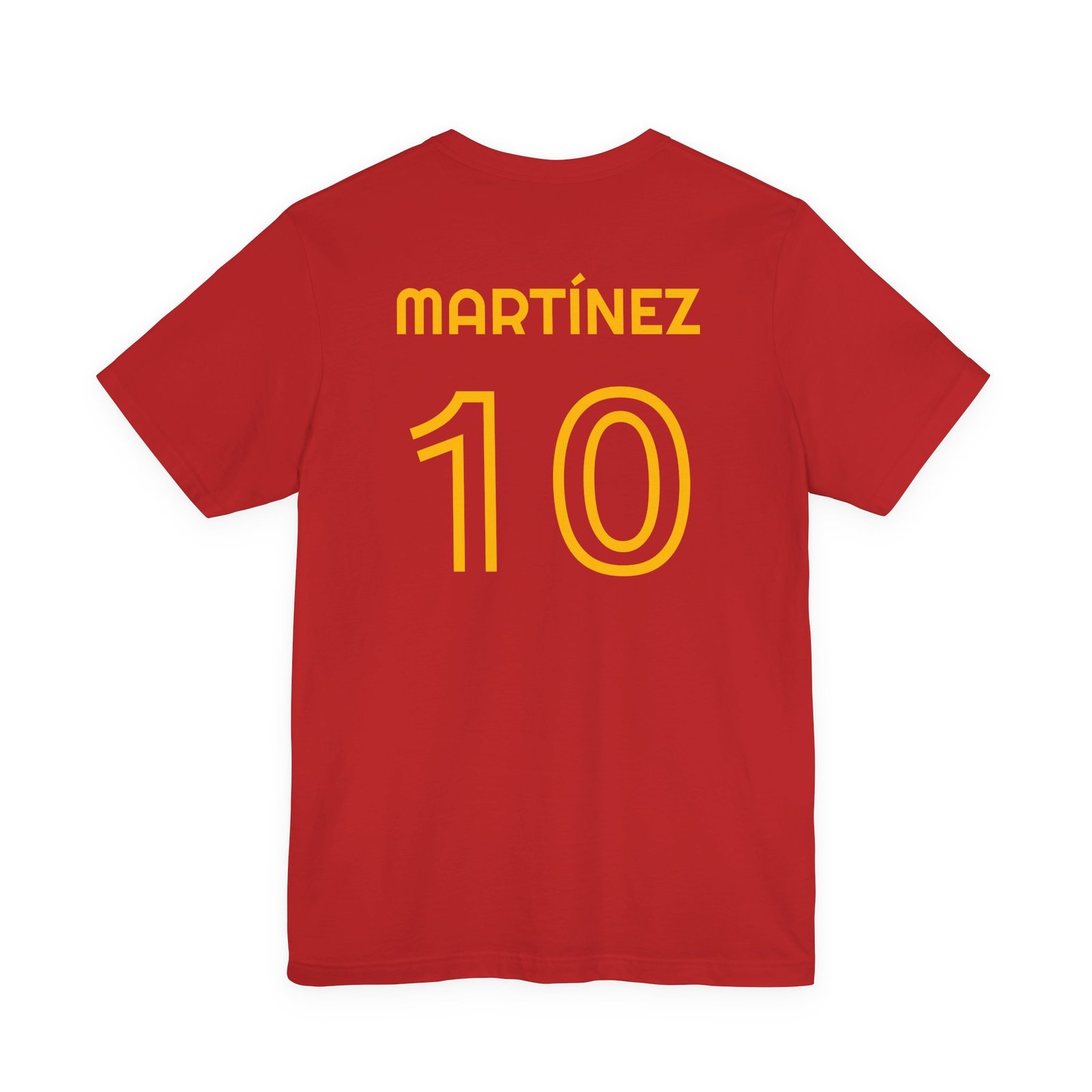 custom soccer jersey tee — "martínez 10" numbered team shirt custom soccer jersey tee — "martínez 10" numbered team shirt